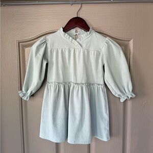 Vignette Girls Pale Green Tiered Long Sleeve Dress 4T Similar to Quincy Mae